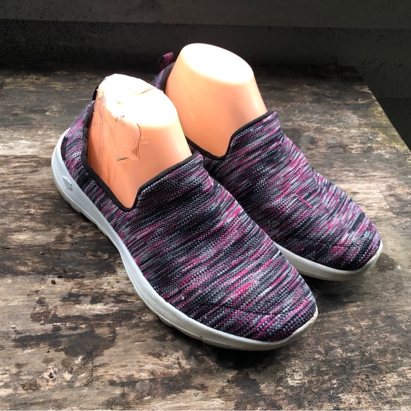 Skechers Go Walk Joy Terrific Black Pink Womens Slip On Comfort Shoes Size 9 - Picture 5 of 11